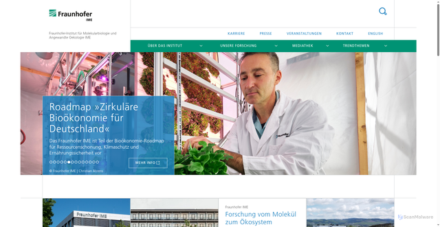 Security scan screenshot of https://www.ime.fraunhofer.de/