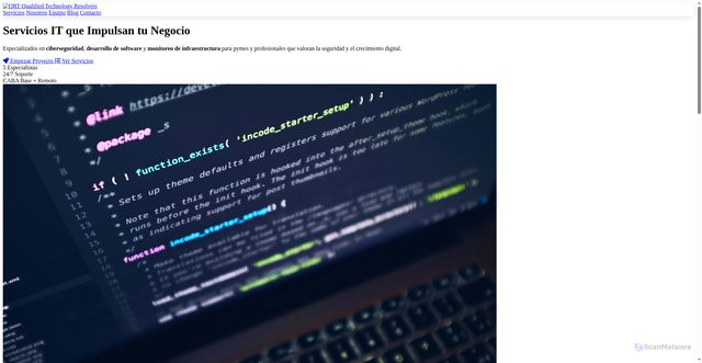 Security scan screenshot of https://web2-seo.pages.dev/servicios/monitoreo-infraestructura-24x7/contacto/