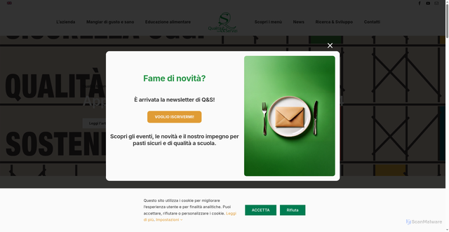 Security scan screenshot of https://www.qualitaeservizi.com/