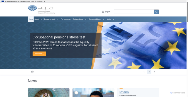 Security scan screenshot of https://www.eiopa.europa.eu/select-language?destination=/node/1