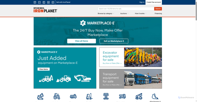 Security scan screenshot of https://r.www.ironplanet.com