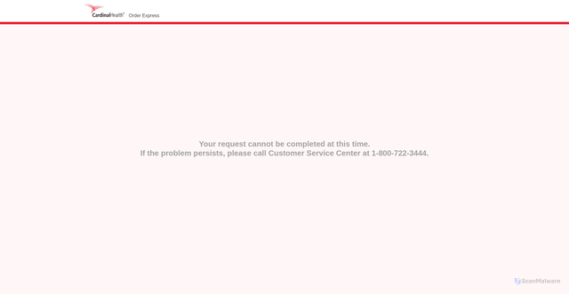 Security scan screenshot of https://csos.cardinalhealth.com