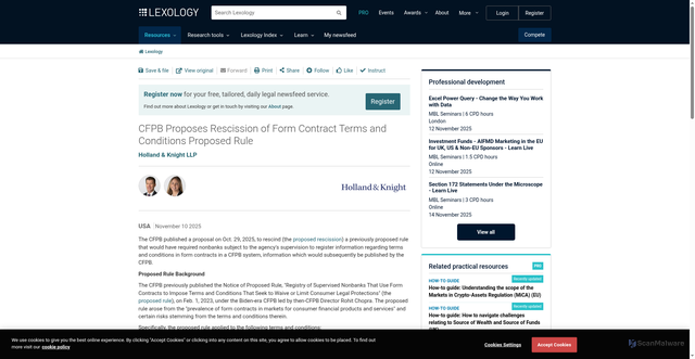 Security scan screenshot of https://www.lexology.com/library/detail.aspx?g=12cef28b-66a5-447f-bdfc-5f56455dc2e8