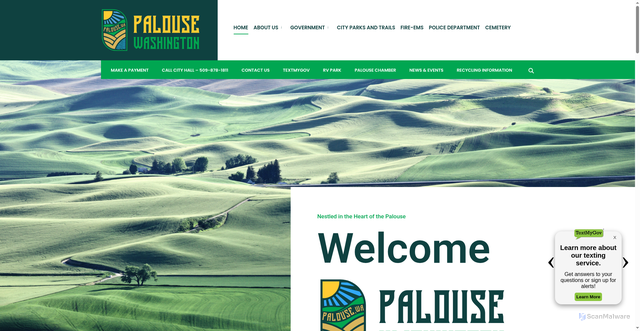 Security scan screenshot of https://www.palousewa.gov/