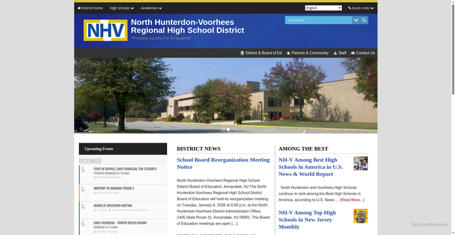 Security scan screenshot of https://www.nhvweb.net/