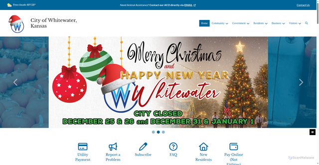 Security scan screenshot of https://whitewaterks.gov/