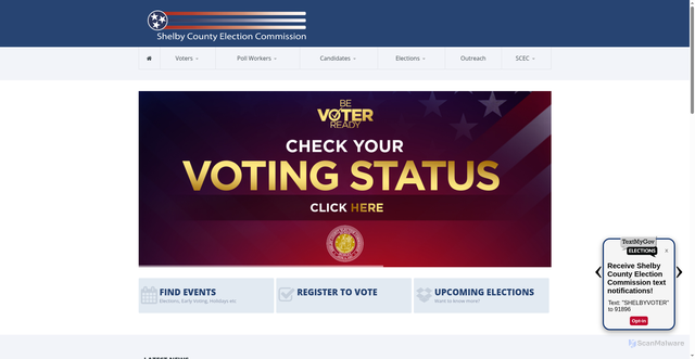 Security scan screenshot of https://www.electionsshelbytn.gov/