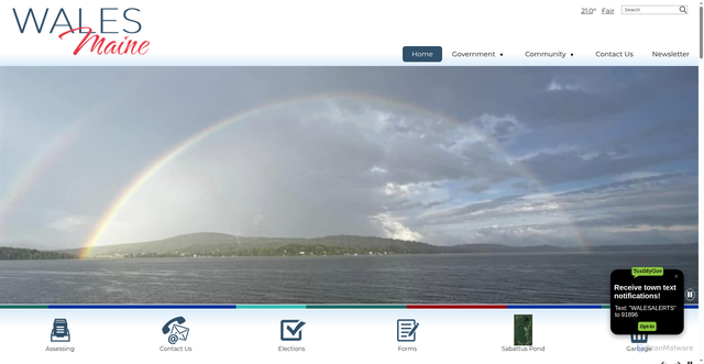 Security scan screenshot of https://walesmaine.gov/
