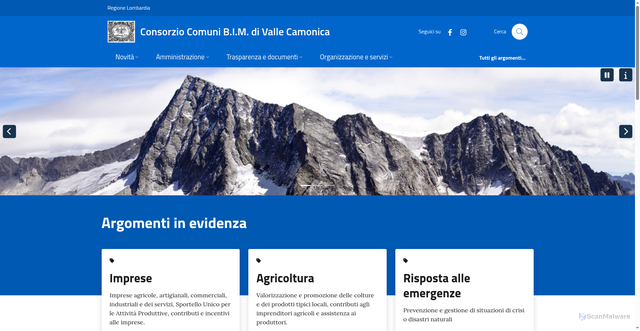 Security scan screenshot of https://www.bimvallecamonica.bs.it