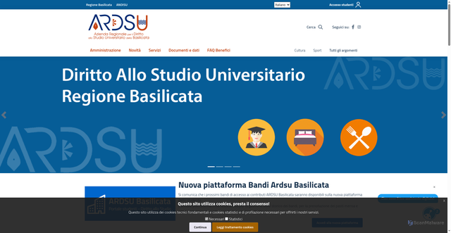 Security scan screenshot of https://www.ardsubasilicata.it
