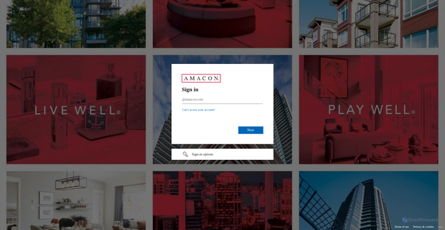 Security scan screenshot of https://verify.amacon.app/login