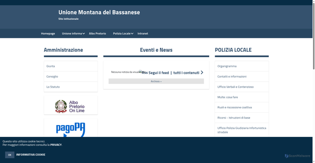 Security scan screenshot of https://www.unionebassanese.it/hh/index.php?jvs=0&acc=1