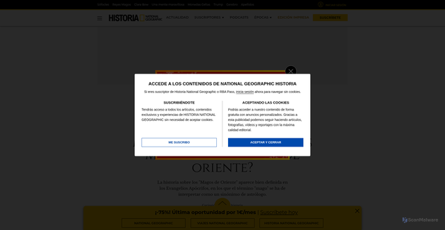 Security scan screenshot of https://historia.nationalgeographic.com.es/a/origen-tradicion-reyes-magos-y-regalos_15037