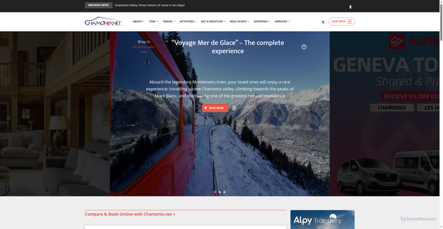 Security scan screenshot of https://chamonix.net
