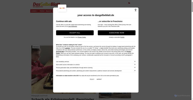 Security scan screenshot of https://dasgelbeblatt.de
