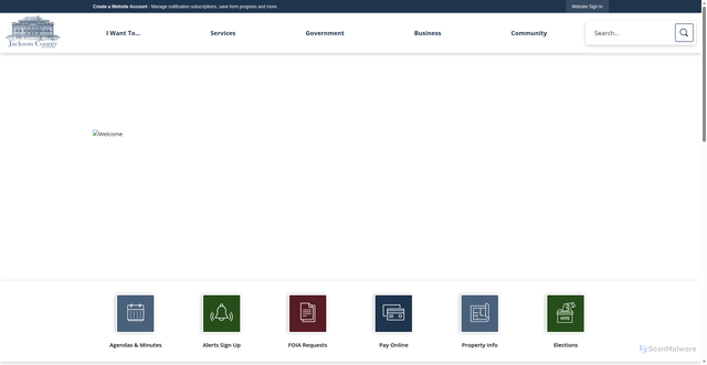 Security scan screenshot of https://jacksoncounty-il.gov/
