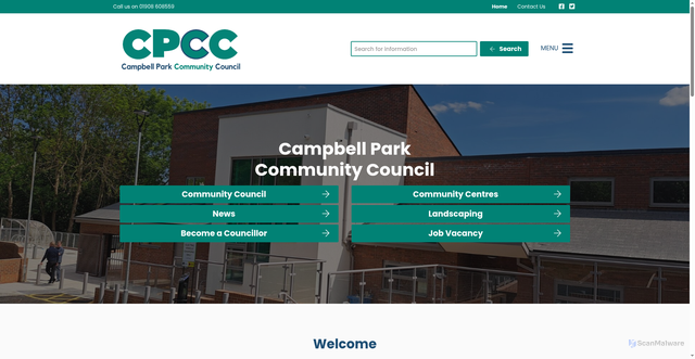 Security scan screenshot of https://www.campbell-park.gov.uk/
