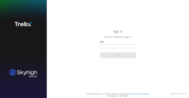 Security scan screenshot of https://manage.trellix.com