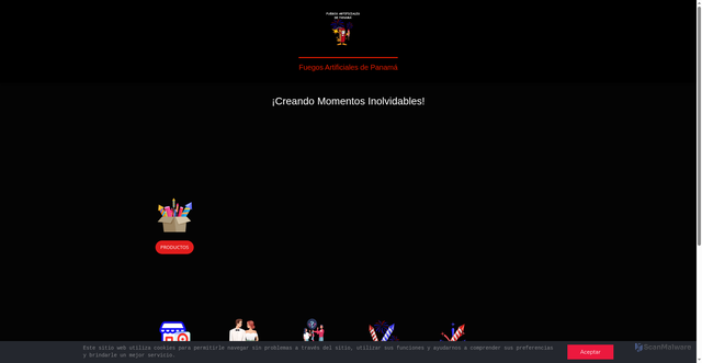 Security scan screenshot of https://www.fuegosartificialesdepanama.com/