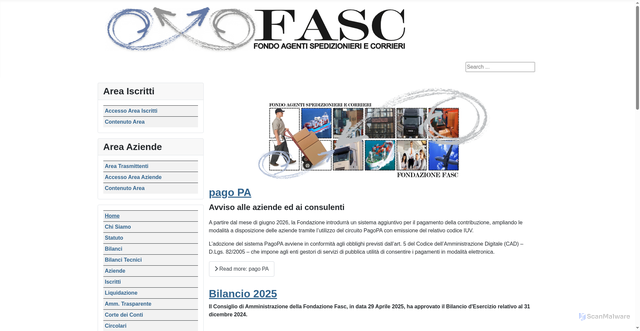Security scan screenshot of https://www.fasc.it