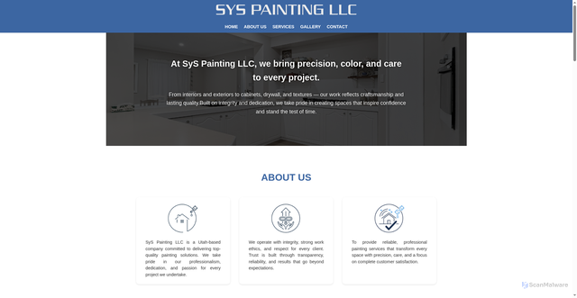Security scan screenshot of https://syspaintingllc.com/