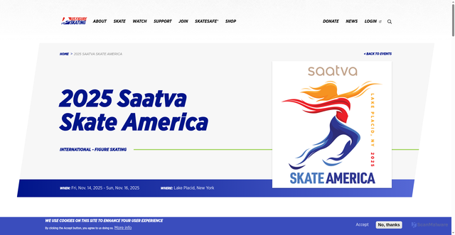 Security scan screenshot of https://www.usfigureskating.org/event/2025-skate-america