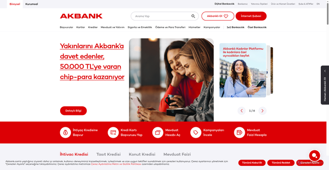 Security scan screenshot of https://akbank.com/