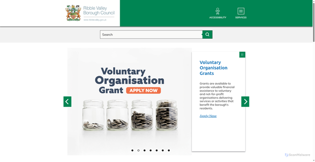 Security scan screenshot of https://www.ribblevalley.gov.uk/