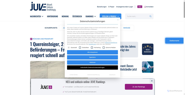 Security scan screenshot of https://juve.de
