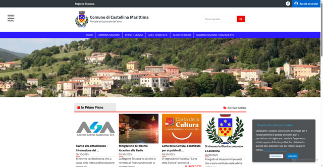 Security scan screenshot of https://www.comune.castellina.pi.it/