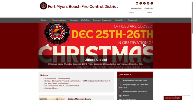 Security scan screenshot of https://www.fmbfirefl.gov/