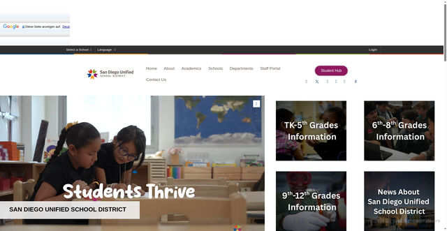 Security scan screenshot of https://sandiegounified.org/