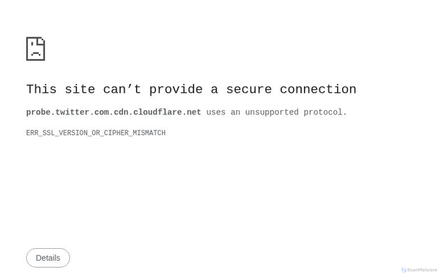Security scan screenshot of https://probe.twitter.com.cdn.cloudflare.net