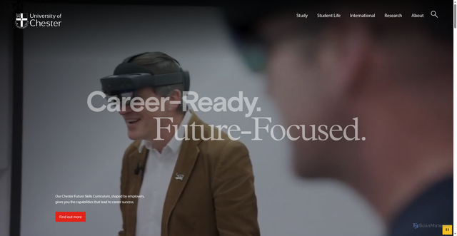 Security scan screenshot of https://www.chester.ac.uk/