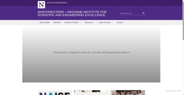 Security scan screenshot of https://naise.northwestern.edu