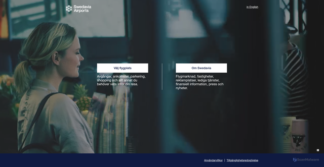 Security scan screenshot of https://www.swedavia.se