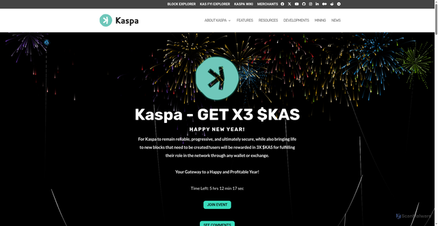 Security scan screenshot of http://kaspa.christmas/