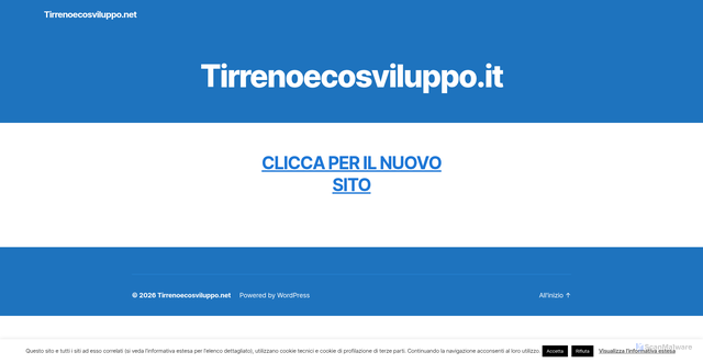 Security scan screenshot of https://www.tirrenoecosviluppo.net