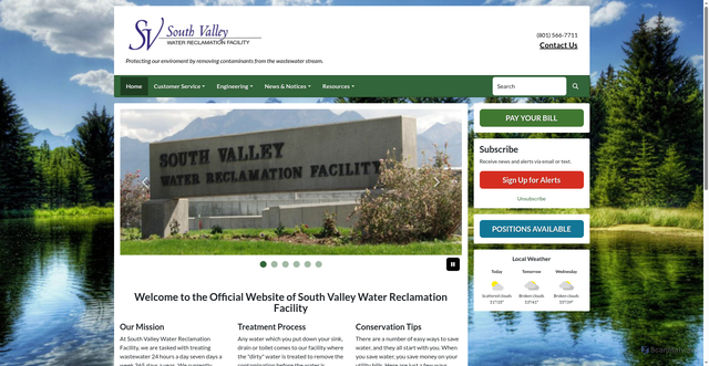 Security scan screenshot of https://www.svwater.com/