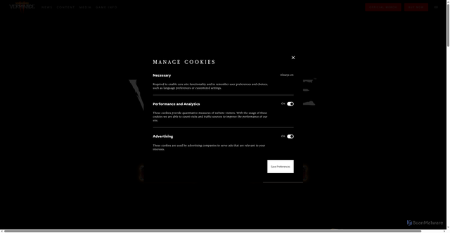 Security scan screenshot of https://warhammervermintide.se