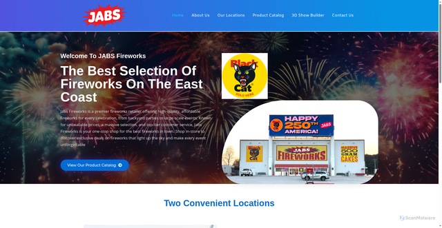 Security scan screenshot of https://jabs-fireworks.com/
