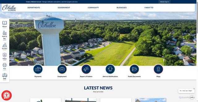 Security scan screenshot of https://www.ofallon.org/