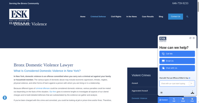 Security scan screenshot of https://www.kaydefense.com/criminal-defense/violent-crimes/domestic-violence/