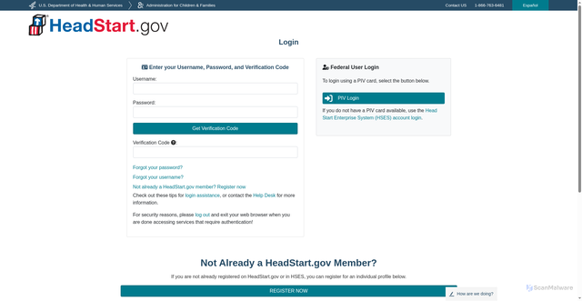 Security scan screenshot of https://ipd.headstart.gov