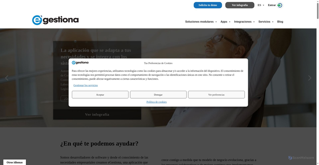 Security scan screenshot of https://egestiona.com