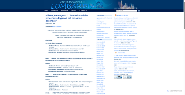 Security scan screenshot of https://www.albodoganalistimilano.it/