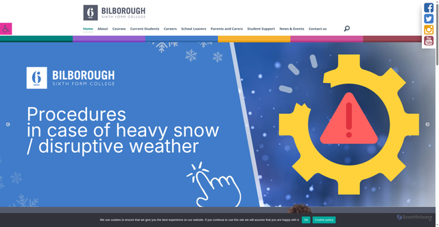 Security scan screenshot of https://bilborough.ac.uk/
