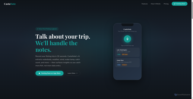 Security scan screenshot of http://castanote.pages.dev/