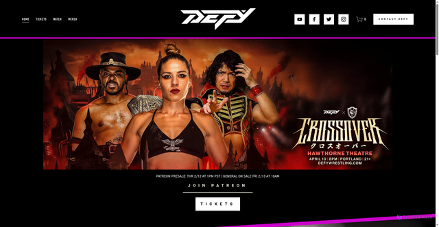 Security scan screenshot of https://www.defywrestling.com/?mc_cid=97c4ff4613&mc_eid=UNIQID