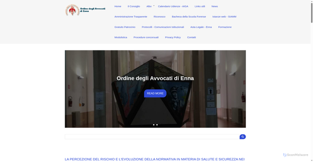 Security scan screenshot of https://www.ordineavvocatienna.it
